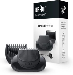 Braun EasyClick Barttrimmer-Aufsatz für Rasierer Herren, kompatibel mit Series 5, 6 und 7 Elektrorasierer (Rasierer Modelle ab 2020)