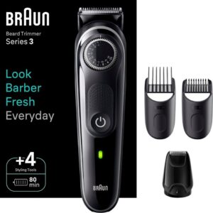 Braun Haarschneider Barttrimmer BT3440, 40 Einstellungen, Wiederaufladbar
