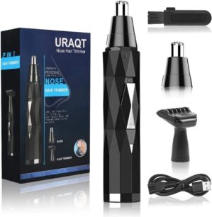 Haiaveng Nasen- und Ohrhaartrimmer Nasenhaartrimmer, Nasen/Ohrhaarschneider Herren, zum sicheren Trimmen ohne Zupfen, USB-Aufladung