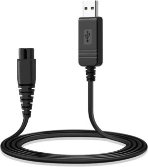 LANMU Ladekabel Ersatzkabel USB Kabel kompatibel mit Hatteker RFC 690 692 588 598 696 9598 Bartschneider Haarschneidemaschine (ohne Netzteil Adapter)