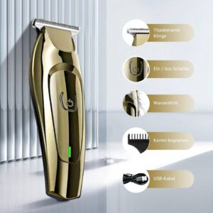 LifeImpree Haarschneider Haarschneider herren, Bartschneider herren, Profi Wasserdicht, Kabelloser, Wiederaufladbar Haartrimmer