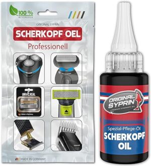 Original Syprin Scherkopf Öl für Haarschneidemaschinen Haarschneider Rasierer Trimmer I Scherkopföl Friseurbedarf Schermaschinenöl Feinmechanik Öl