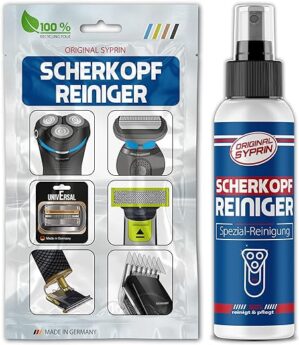 Original Syprin Scherkopfreiniger für Rasierer Haarschneider – Reinigungsflüssigkeit für Haarschneidemaschinen Trimmer Barttrimmer