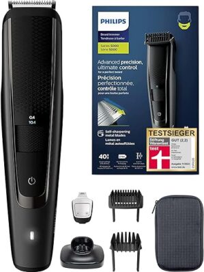 Philips Bartschneider BT5515/15, Barttrimmer mit 40 Längeneinstellungen, gleichmäßiges Trimmen dank Lift & Trim PRO System, selbstschärfende Metallklingen, 90min Akkulaufzeit,…