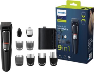 Philips Haar- und Bartschneider »MG3740/15«, 9 Aufsätze, 9-in-1, für Gesicht und Haare mit selbstschärfende Edelstahlklingen