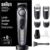 Braun Barttrimmer, Trimmer/Haarschneider Herren, Haarschneidemaschine Profi, 40 Einstellungen, Ladestation, Reiseetui, Bartschablone, 100 Min. kabellose Laufzeit, Valentinstag…